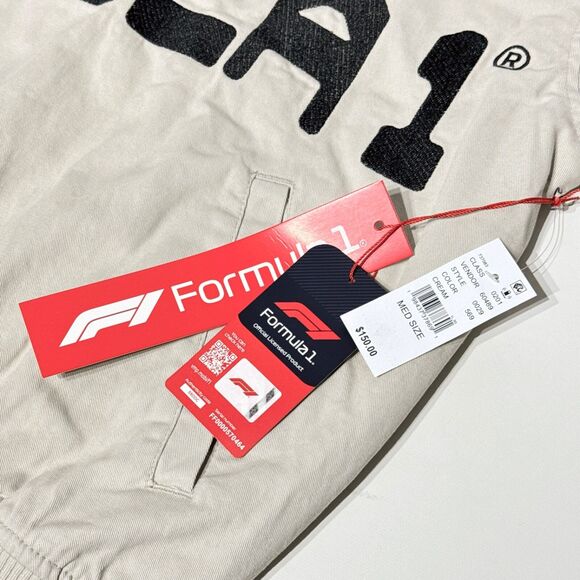 NWT $150 F1 Formula 1 x PacSun Ground Effect Racing Jacket 2024 Cream Men Size M - Picture 6 of 16